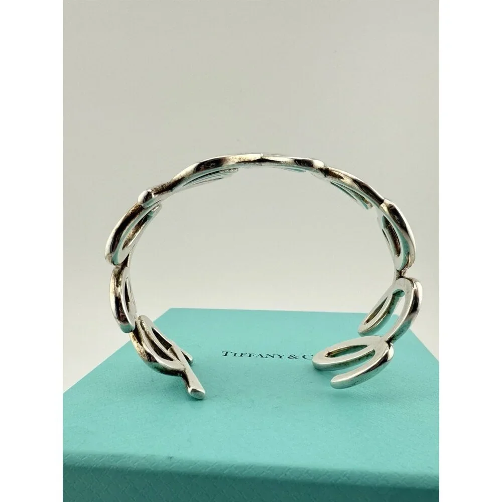 RARE Tiffany & Co. Rock x Roll Cuff Bracelet Paloma Picasso Graffiti Silver - Picture 4 of 7